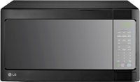 Front Zoom. LG - 1.4 Cu. Ft. Mid-Size Microwave - Smooth Black.