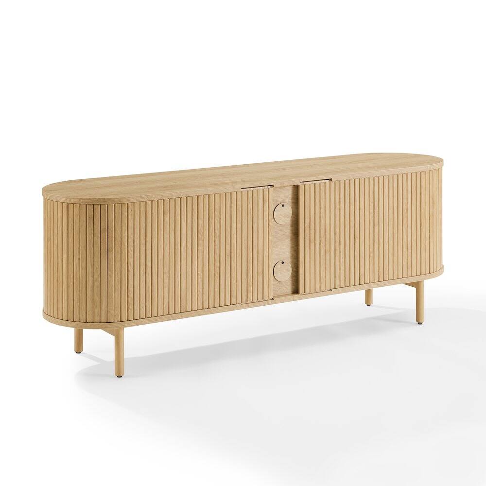 Alt View 6. Crosley Furniture - Ambrose Record Player Cabinet With Vinyl Storage - Ash.