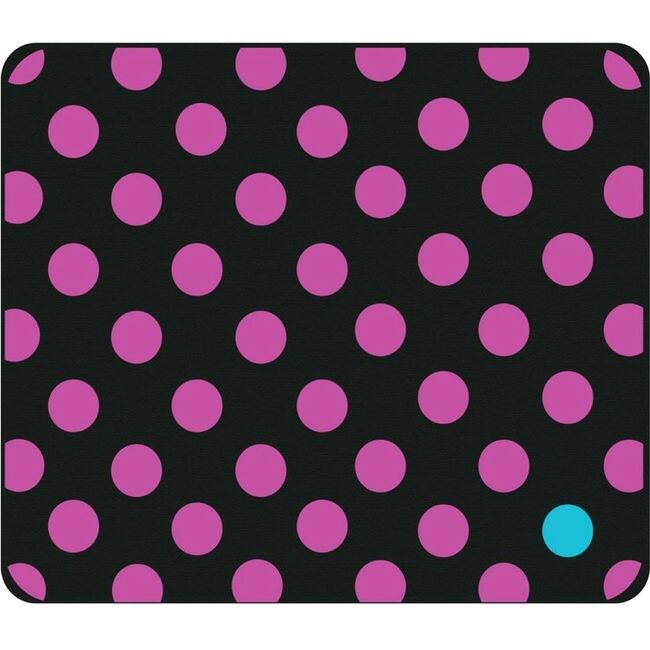 Centon - OTM Classic Prints Mouse Pad, Dotty Gone Violet - Dotty Gone Violet - Rubber - Slip Resistant - Black
