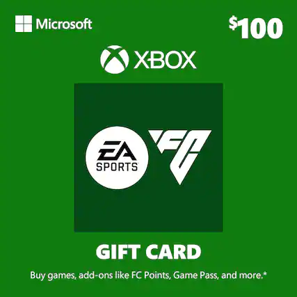 Microsoft XBOX EA SPORTS GIFT CARD: Buy games, add-ons like FC Points, Game Pass, and more.