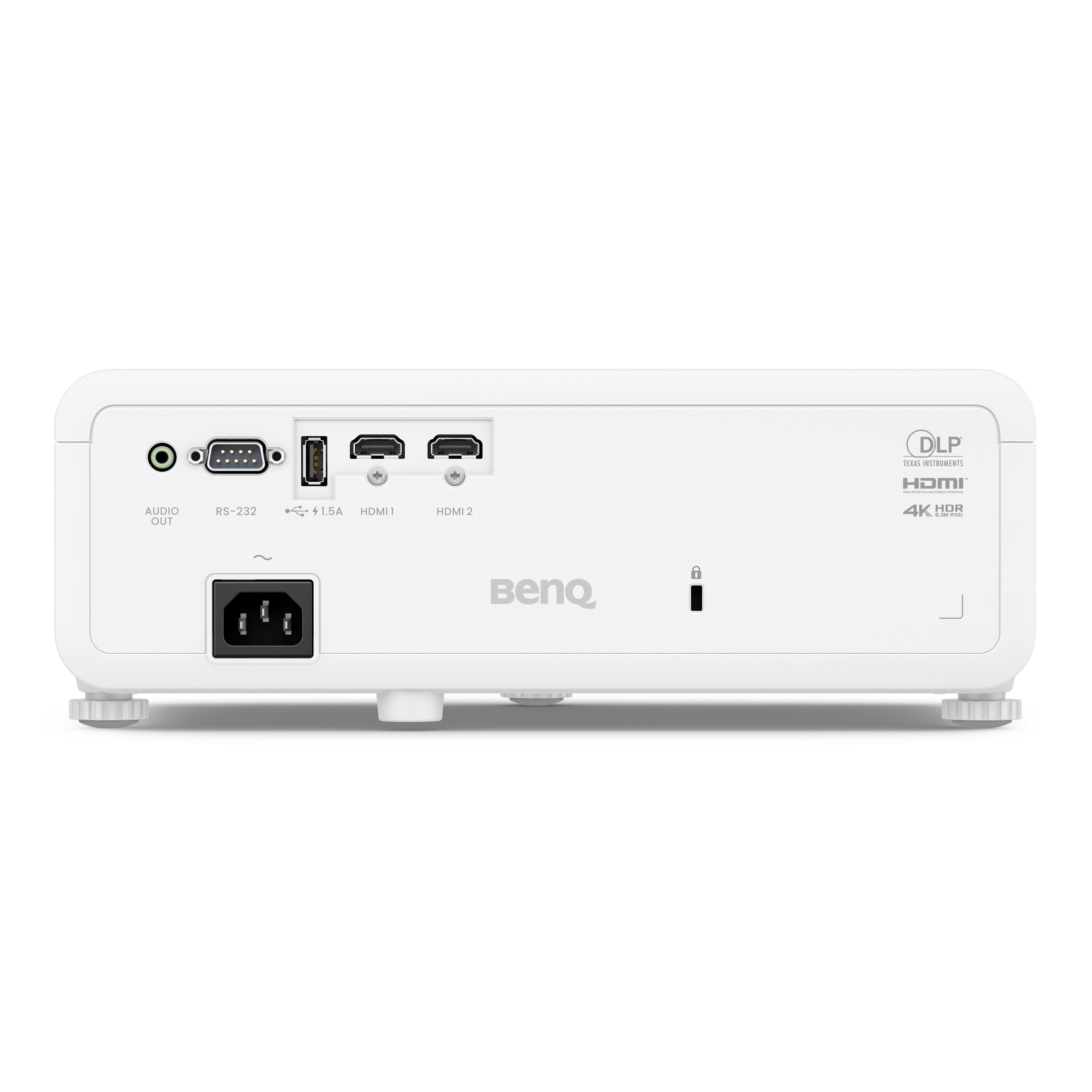 BenQ DLP Projector with HDMI, RS-232, and Audio Out.