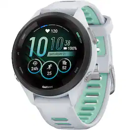 Garmin - Forerunner 265S GPS Smartwatch 42 mm Fiber-reinforced polymer - Black/Whitestone - (2023)