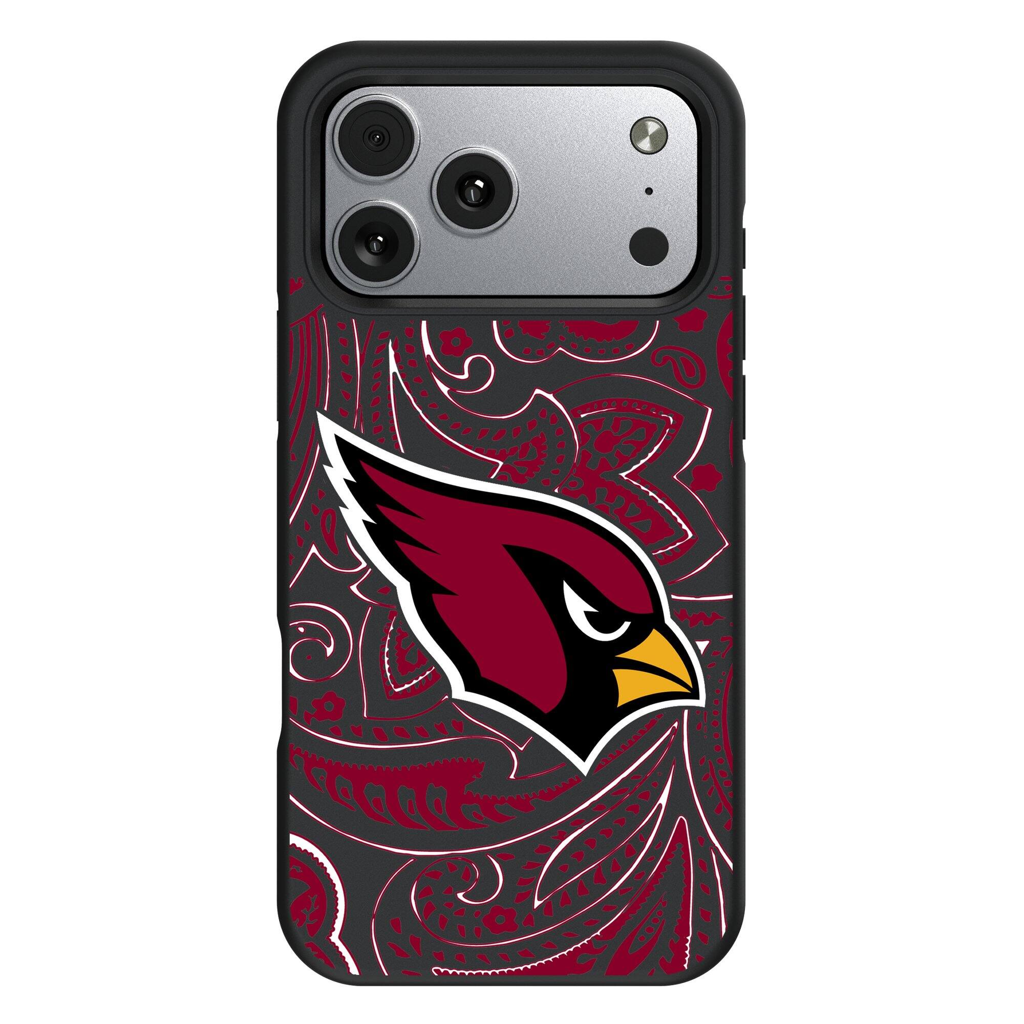 Front. Keyscaper - Arizona Cardinals Bump Case with 8.2ft Drop Protection - 16 Pro - Multicolor.