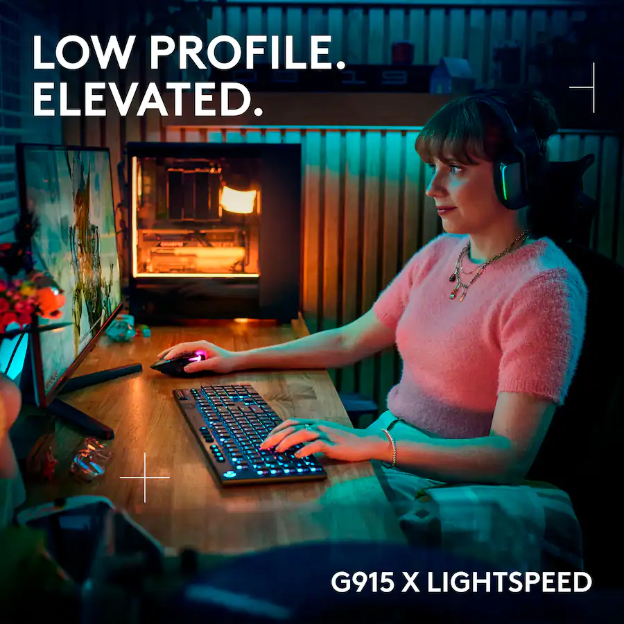 Logitech G915 X LIGHTSPEED Full size Wireless Mechanical GL Blue Clicky ...