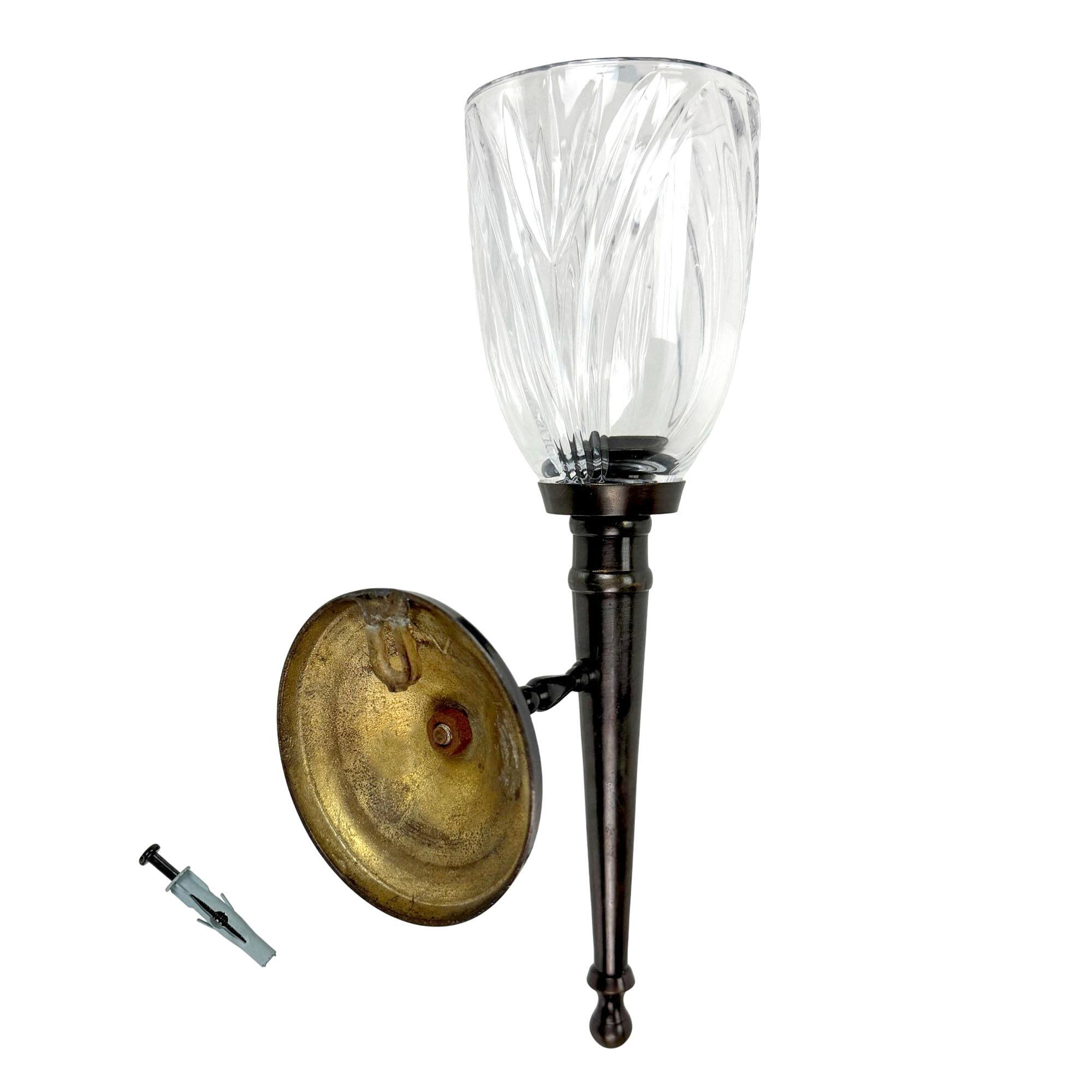 Alt View 2. Things2Die4 - Wall Candle Sconce Bronze Finish Lead Crystal Glass 11.75 in Metal Mount - Bronze.