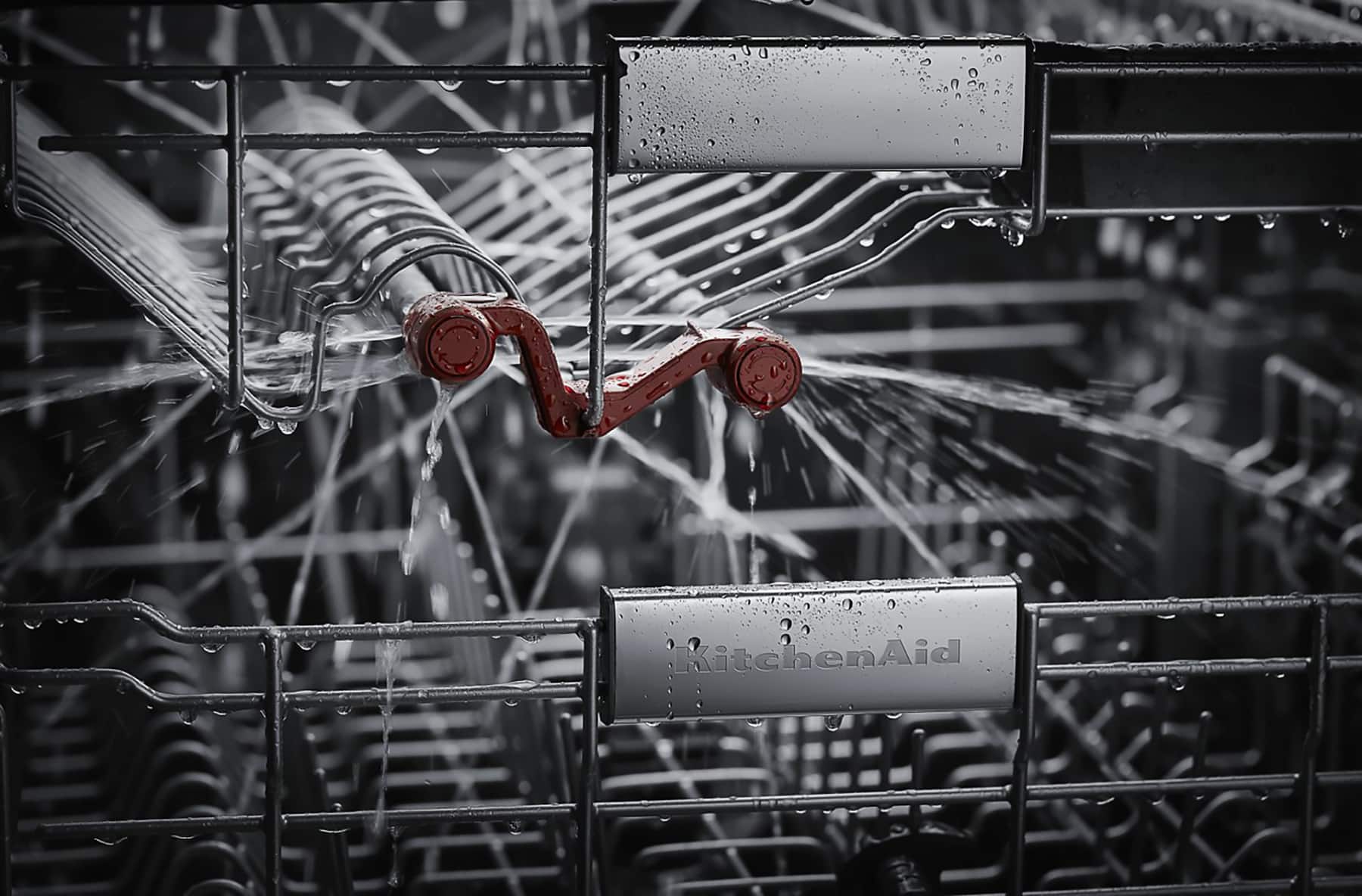 Alt View 24. KitchenAid - 24" Top Control Built-In Stainless Steel Tub Dishwasher with 3rd Rack, Ultra-Bright LED Lighting, 44dBA - Stainless steel.