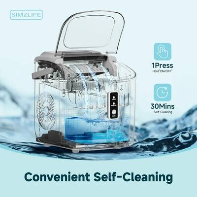 SIMZLIFE Countertop Ice Maker 26 lbs/Day Portable Self Cleaning, 9 SIMZLIFE Countertop Ice Maker 26 lbs/Day Portable Self Cleaning, 9