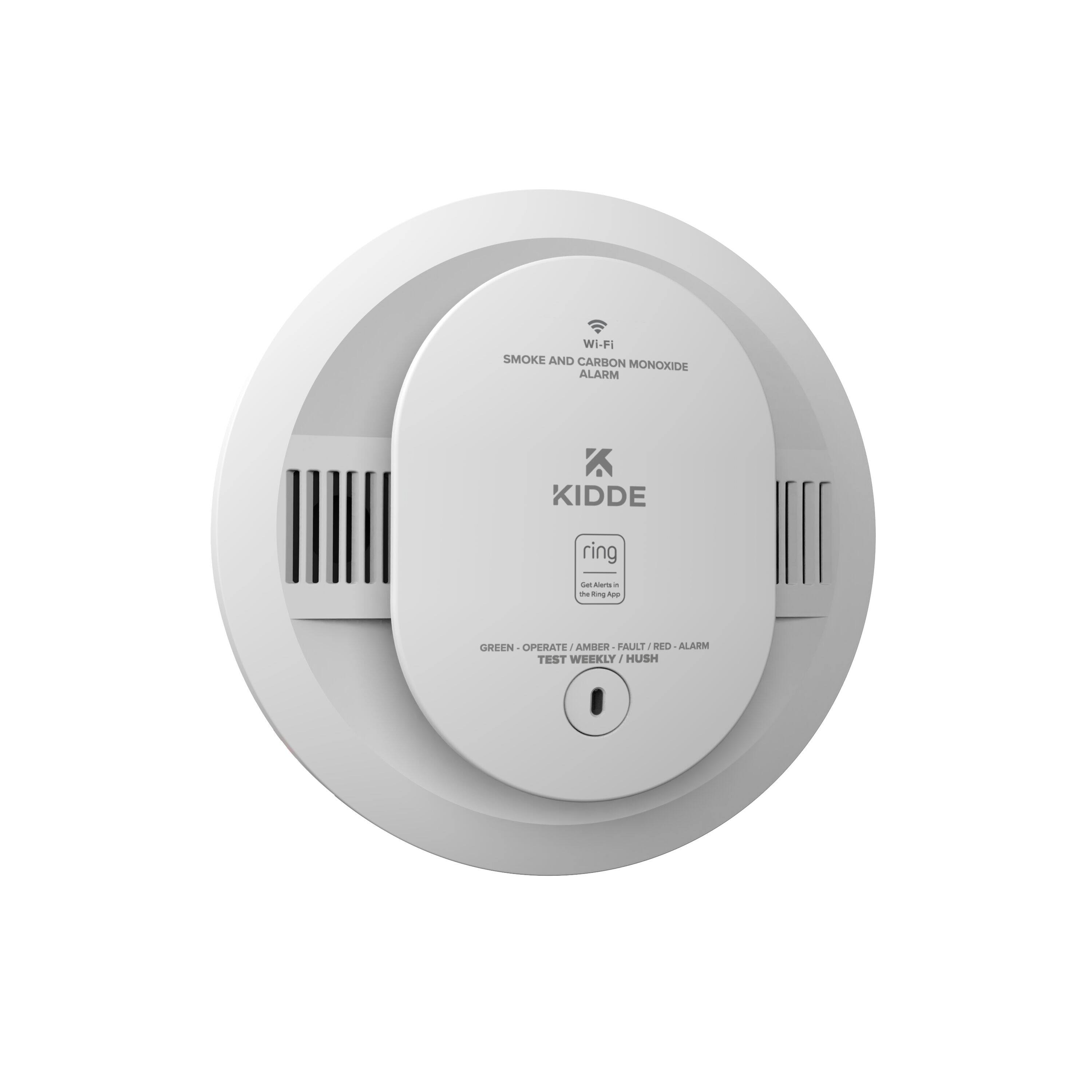 Wi-Fi SMOKE AND CARBON MONOXIDE ALARM KIDDE ring

- GREEN - OPERATE
- AMBER - FAULT
- RED - ALARM
- TEST WEEKLY / HUSH