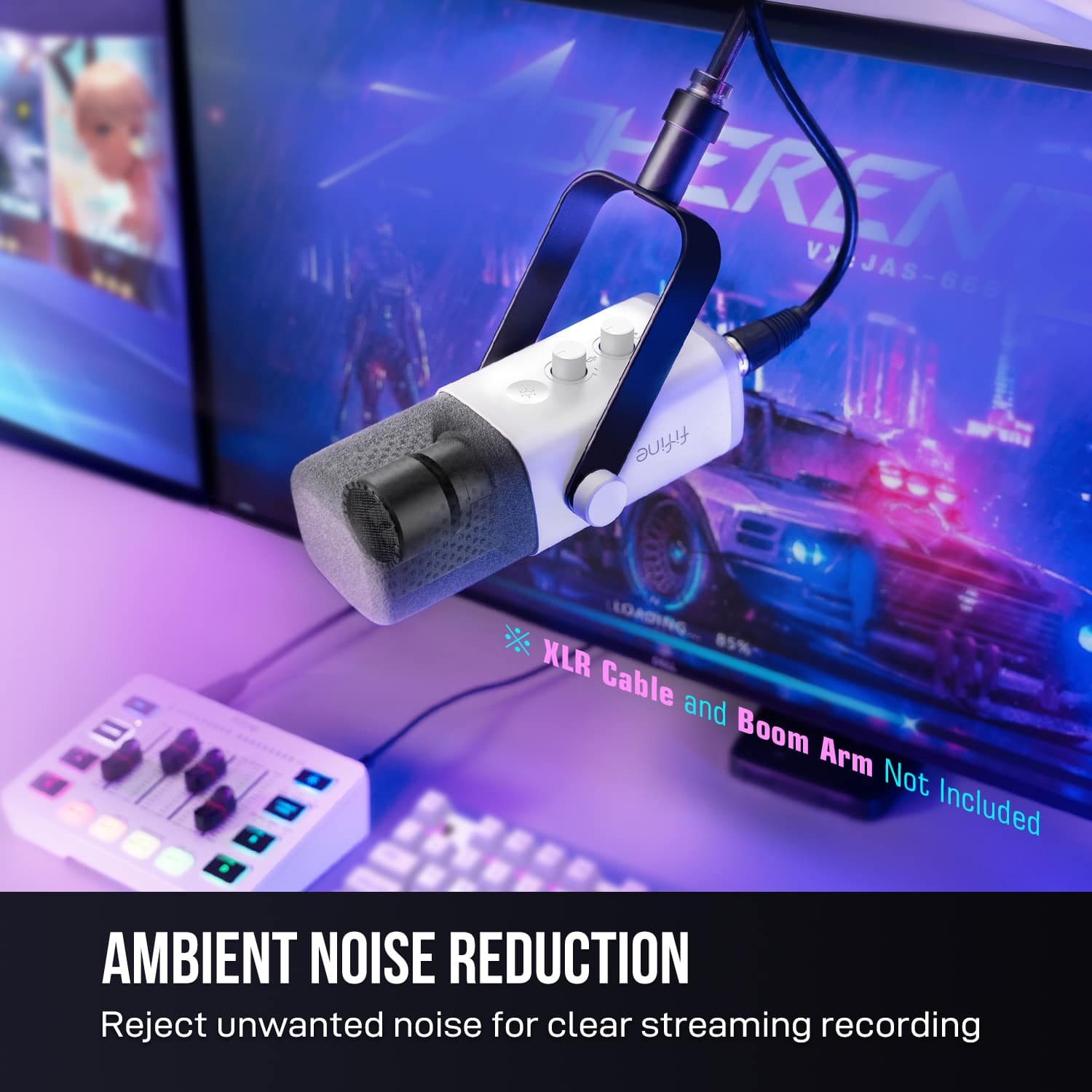 Ambient Noise Reduction Reject unwanted noise for clear streaming recording.