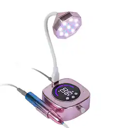 Cluzine - 2-in-1 Rechargeable Nail Drill & UV Lamp, LED Display, Hands-Free for Home Manicure