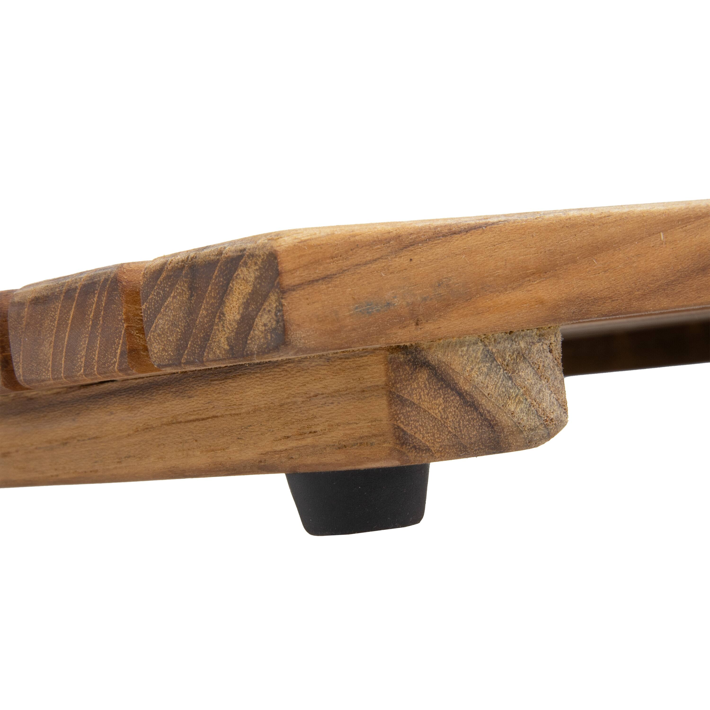 Alt View 9. Sunnydaze - Solid Teak Shower Mat - Spa-Inspired Slatted Bath Mat - Set of 2 - Brown.