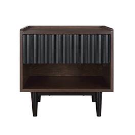 Manhattan Comfort - Duane Mid-Century Modern 20" Fluted Nightstand - Black