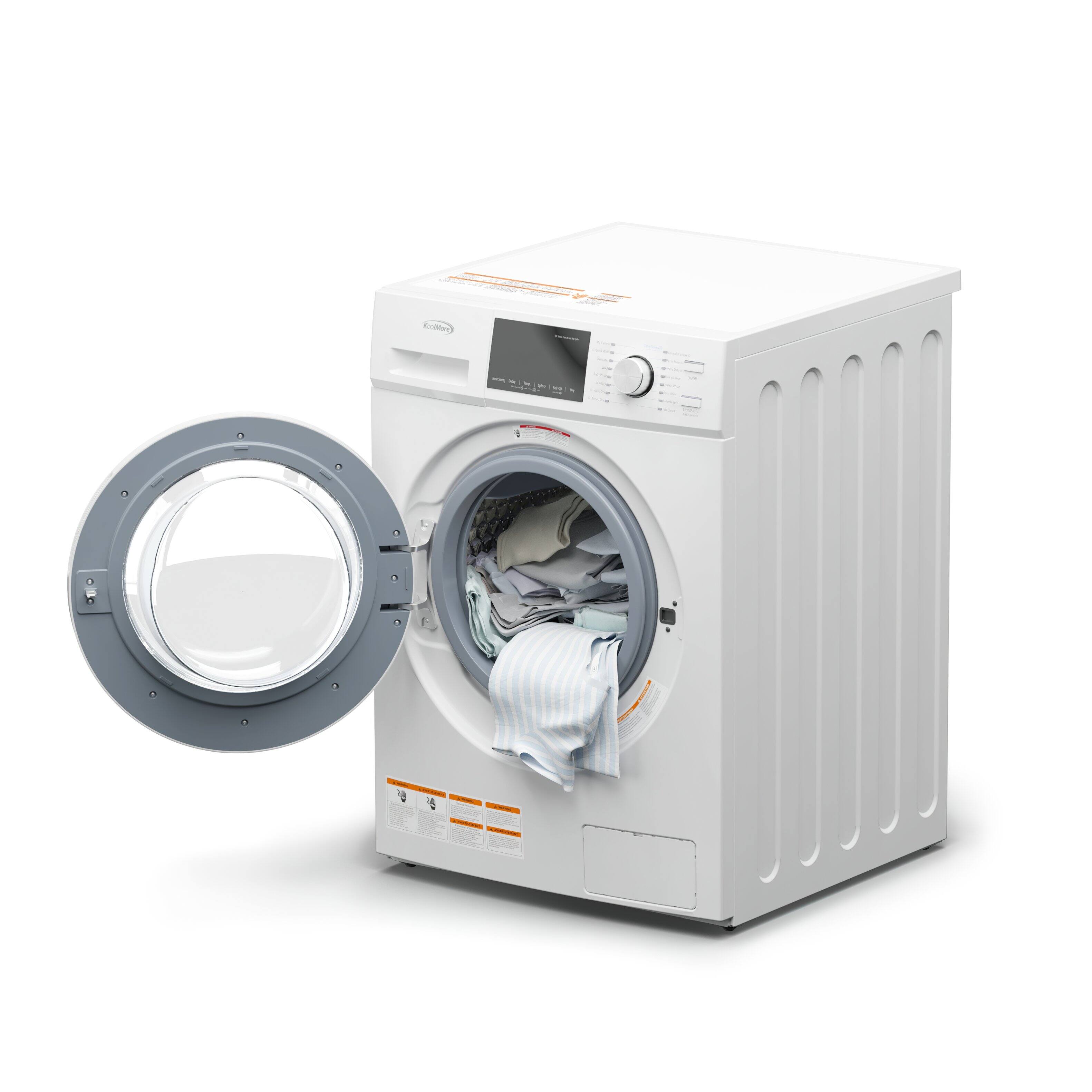 Alt View 9. Koolmore - 2.7 cu. ft. All-in-One Washer & Dryer Combo in White, FLC-3CWH. - White.
