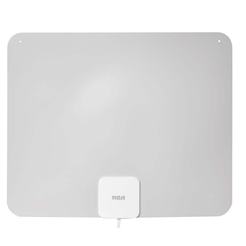 RCA - Indoor HDTV Ultra Thin Amplified Antenna 1 pk - Black