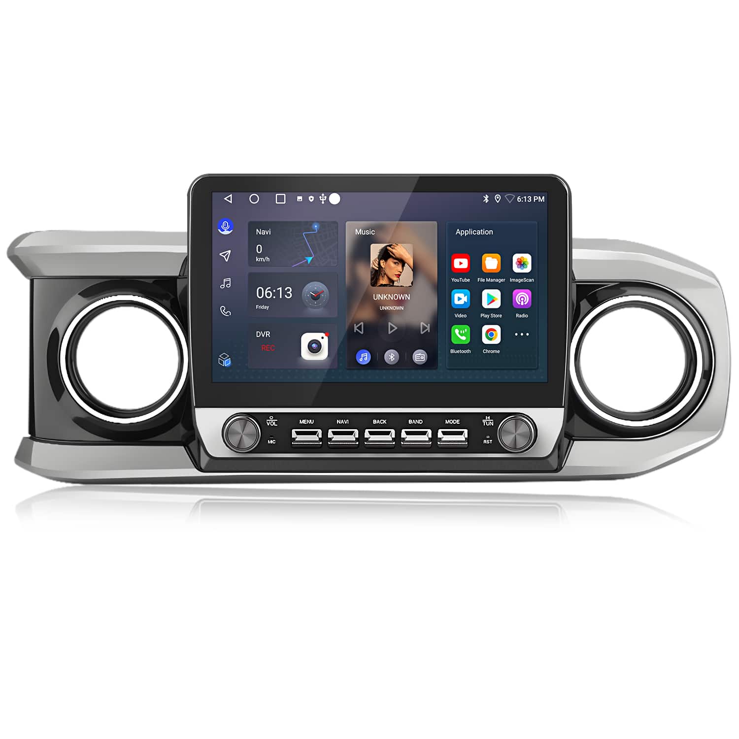 Junsun - For Toyota Tacoma 2016-2021 10.1"1+32GB Android 15 carplay Car Stereo Radio GPS Navi RDS SWC WIFI FM BT - Black