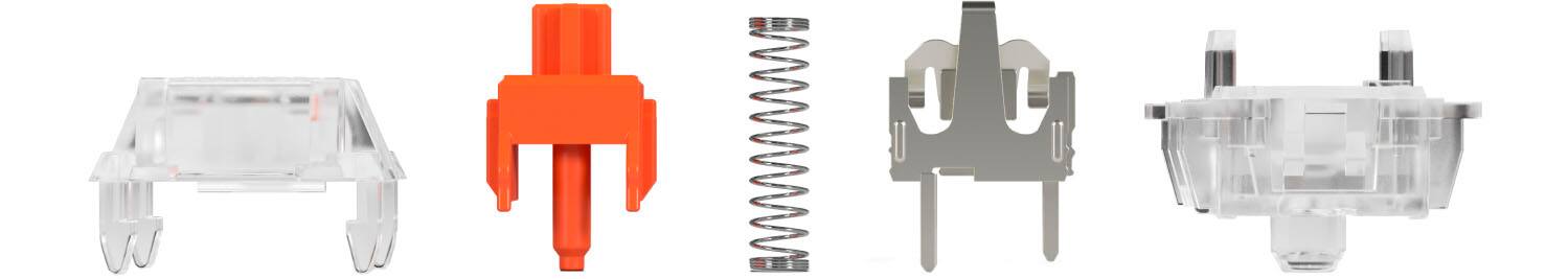 Alt View 15. Glorious - Lubed Mechanical Keyboard 3-pin Hot Swappable Switches (110x) - Fox.