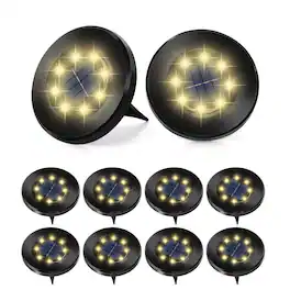 Oumilen - 8 Pack Solar Ground Lights,Warm White