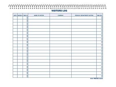 VISITORS LOG

GATE NUMBER | TIME IN | NAME OF VISITOR | COMPANY | PURPOSE/DEPARTMENT VISITING | TIME OUT

[Rows for entries]

COPYRIGHT 2021