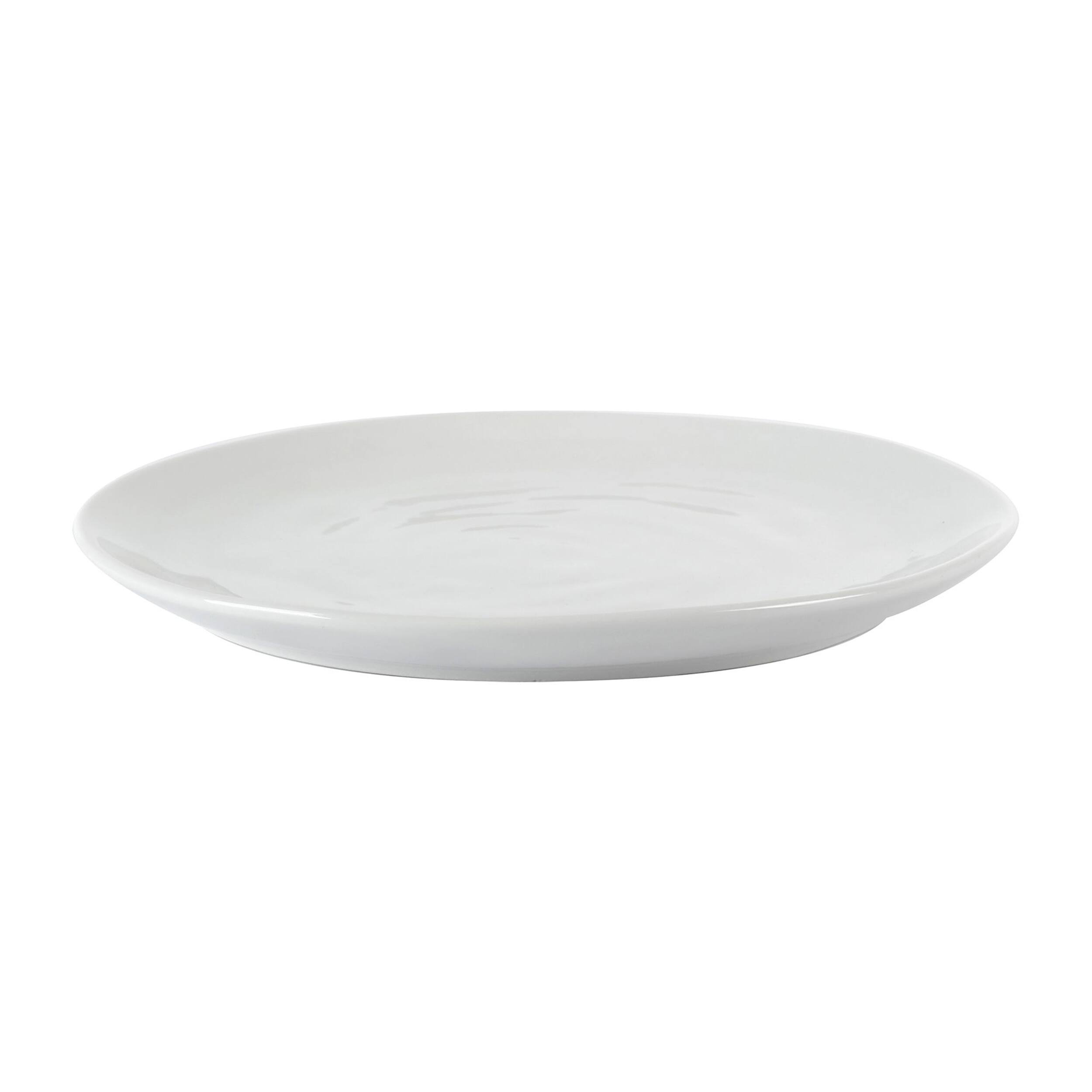 Alt View 1. Gibson - Our Table Simply White 6 Piece 10.75 Inch Organic Round Porcelain Dinner Plate Set - White.