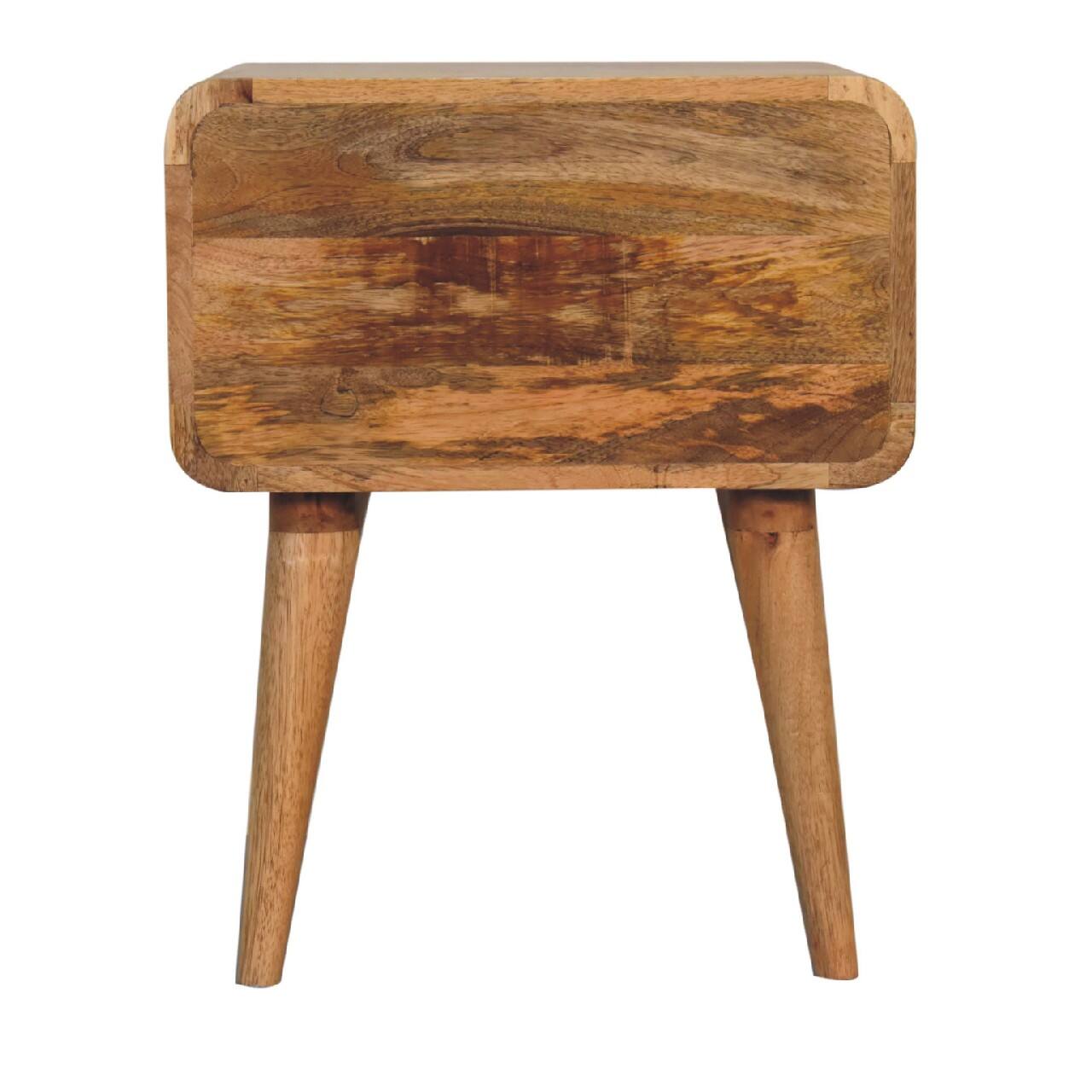 Alt View 5. Artisan Furniture - Artisan Furniture Solid Wood Close-knit 2 Drawer Nightstand, Nordic legs, Brown - Oak.