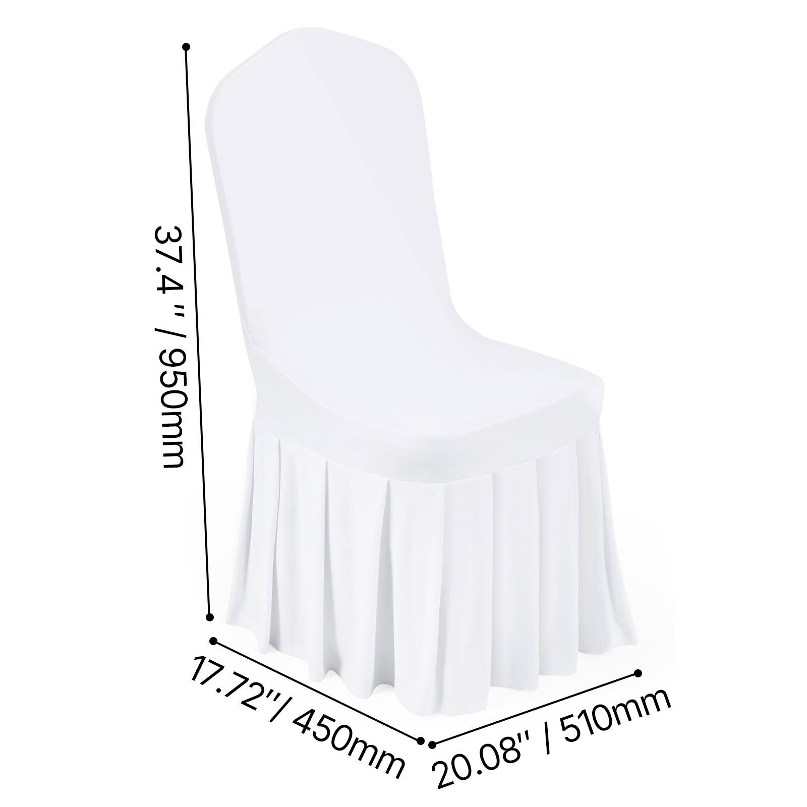37.4" / 950mm  
17.72" / 450mm  
20.08" / 510mm