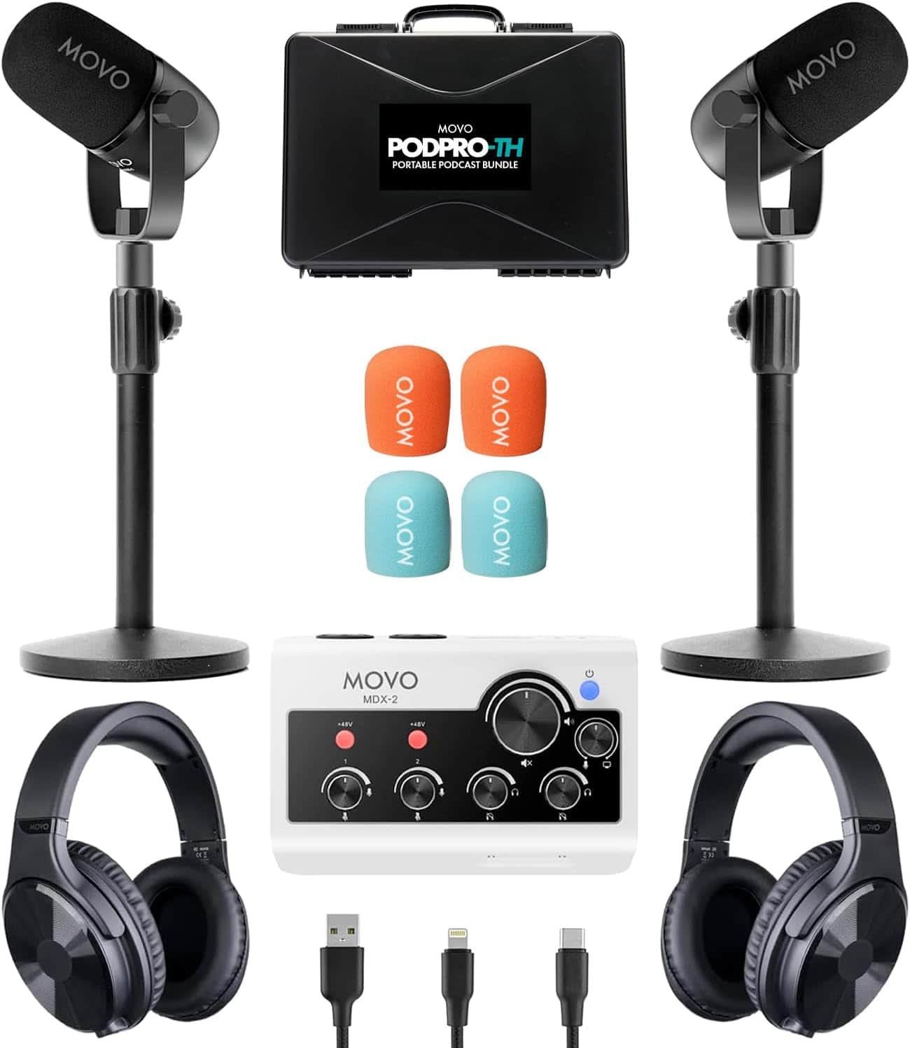 MOVO PODPRO-TH PORTABLE PODCAST BUNDLE  
MOVO MDX-2  
4K 8 D  
HOVO