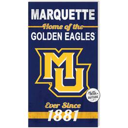 Jardine - Marquette Golden Eagles 11" x 20" Indoor/Outdoor Home Of The Sign - Navy