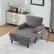 Angle. Trinkets Crazed - Chenille Fabric Chaise Lounge Recliner Single Sofa Living Room Bedroom Rest Chair Wooden Sofa Legs - Dark Gray.