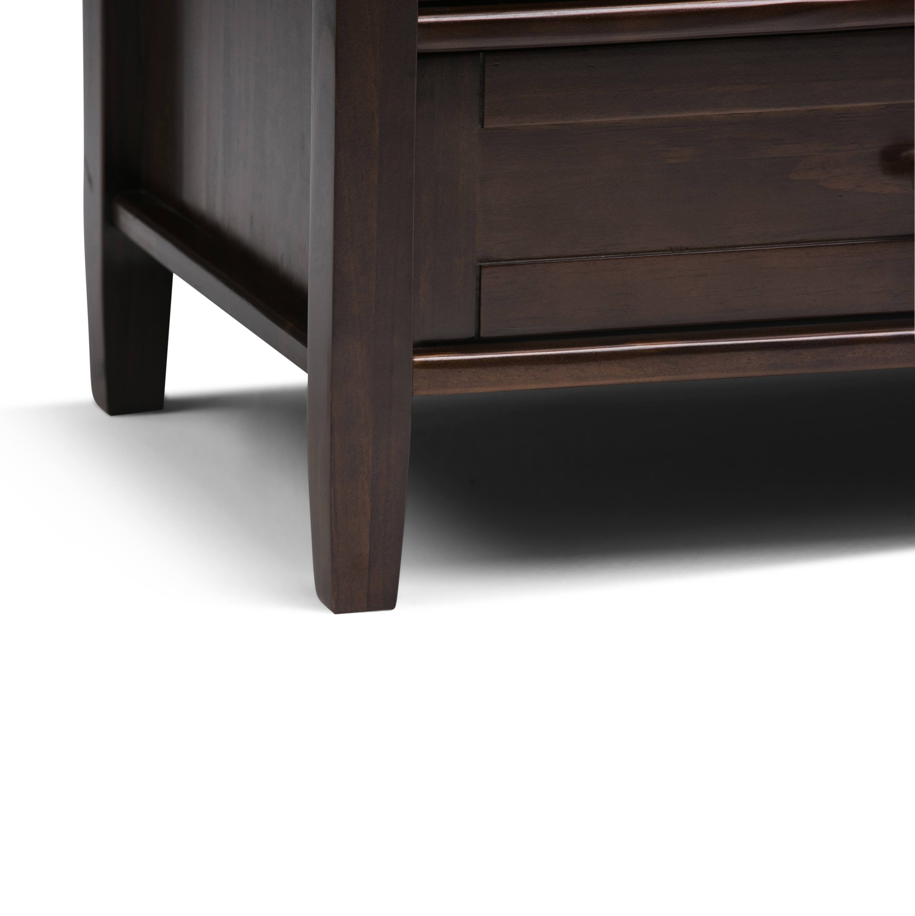 Alt View 2. Spaco - Spaco Solid Wood TV Stand for 50" TVs, Entertainment Center Media Console with 2 Drawers Side Cabinets and Open Storage - Dark Brown.