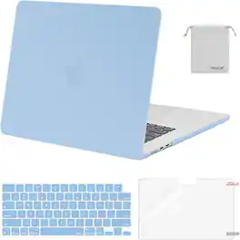 mosiso - Hard Shell Case Kit for MacBook Air 15 inch A3448 A3241 A3114 A2941 M5 M4 M3 M2 - Air Blue