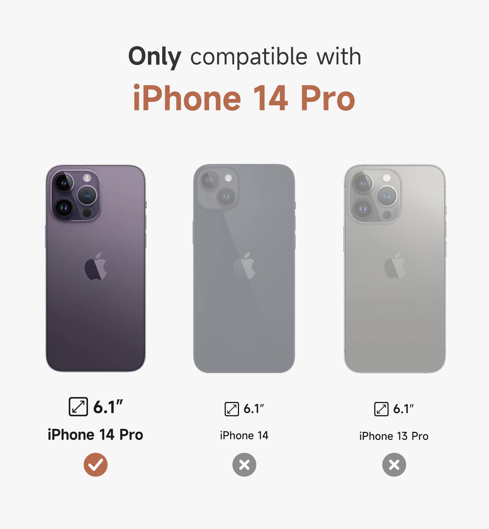Only compatible with iPhone 14 Pro 6.1" iPhone 14 Pro iPhone 14 iPhone 13 Pro