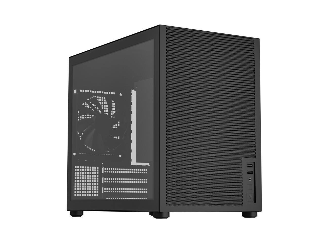 Left. Rosewill - micro atx mini tower pc case with pre-installed 400w power supply | lef - Black.