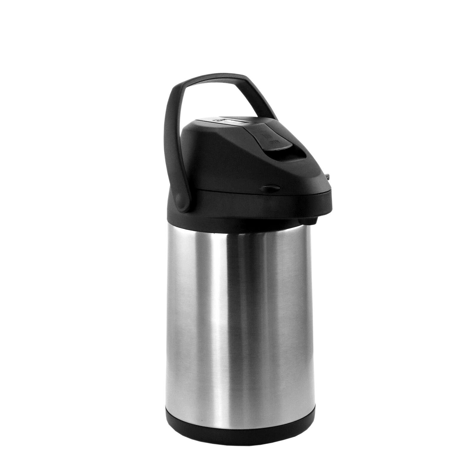 Alt View 2. MegaChef - MegaChef 3.17 Quart Stainless Steel Airpot Hot Water Dispenser for Coffee and Tea - Silver and Black.