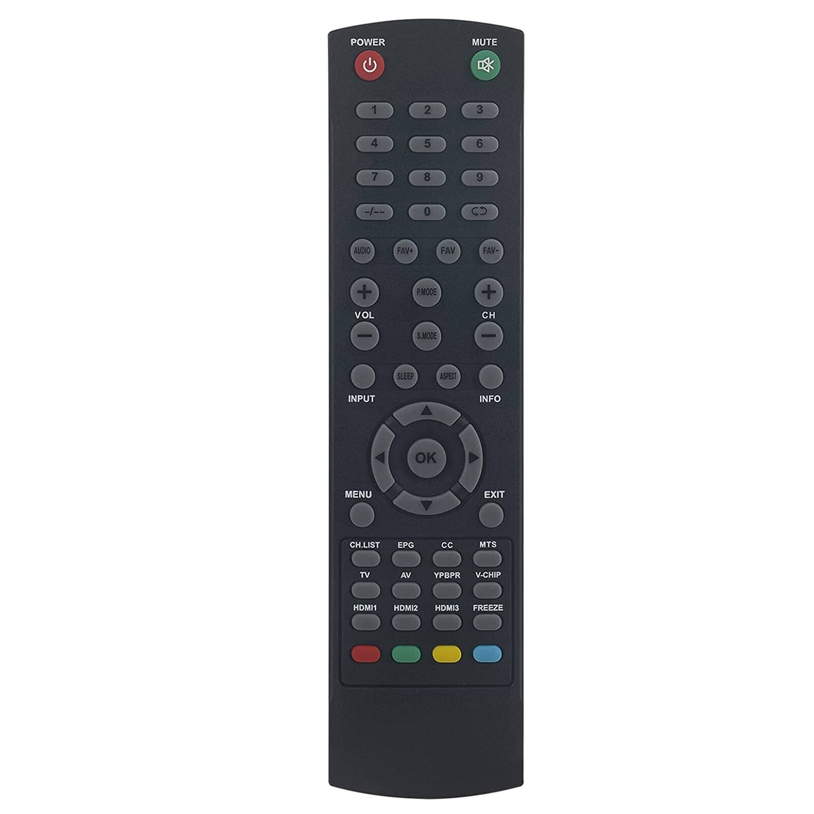 VINABTY - New Universal Replaced Remote Control Fits for RCA TV RLED2446 RTU4253 RTU4853 RTU4921 RT3205 RTU4300 - Black