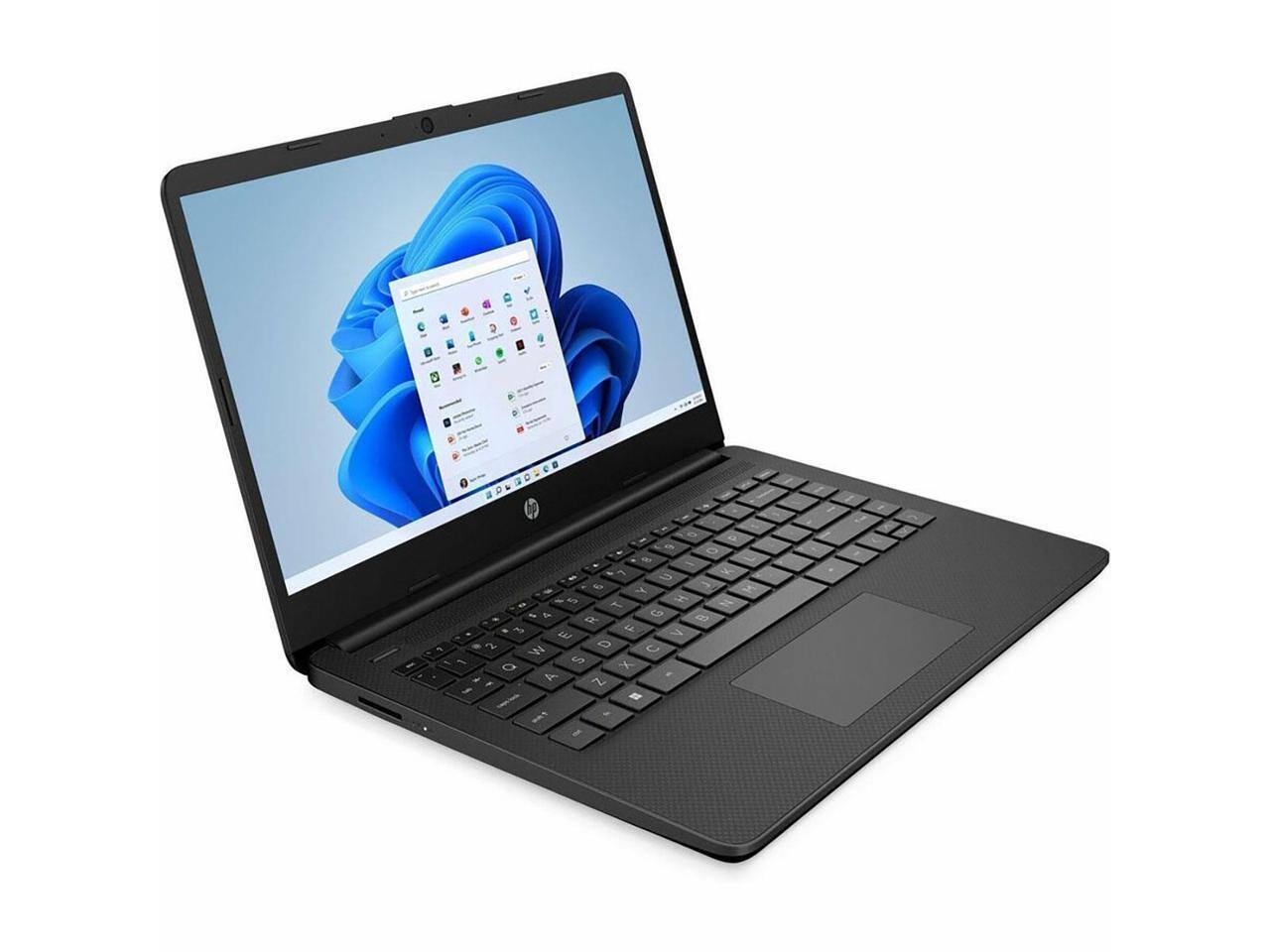 Alt View 2. HP - HP 14-dq3210nr 14" HD Touch, Celeron N4500, 4GB RAM, 64GB eMMC, Win 11 Home S Mode, Jet Black - Jet Black.