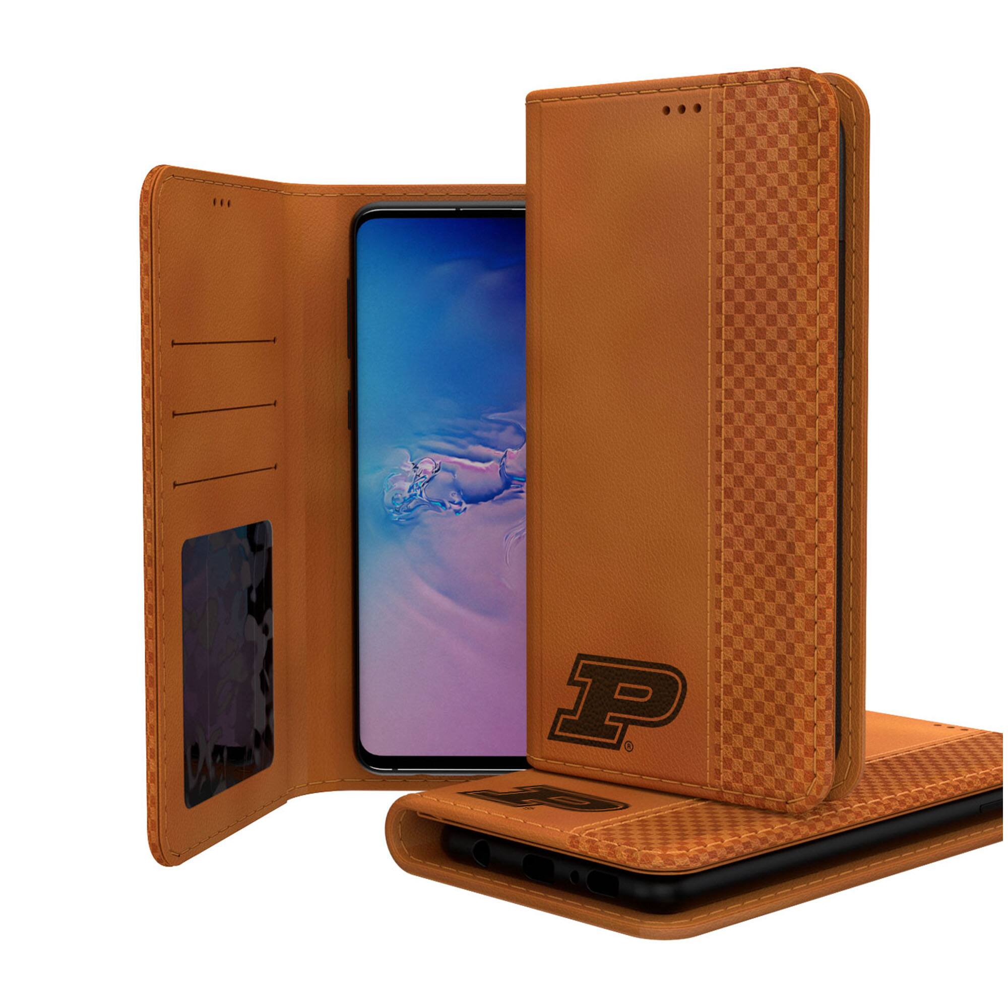 Alt View 2. Keyscaper - Purdue Boilermakers Galaxy Burn Design Folio Case - S25 Ultra - Multicolor.
