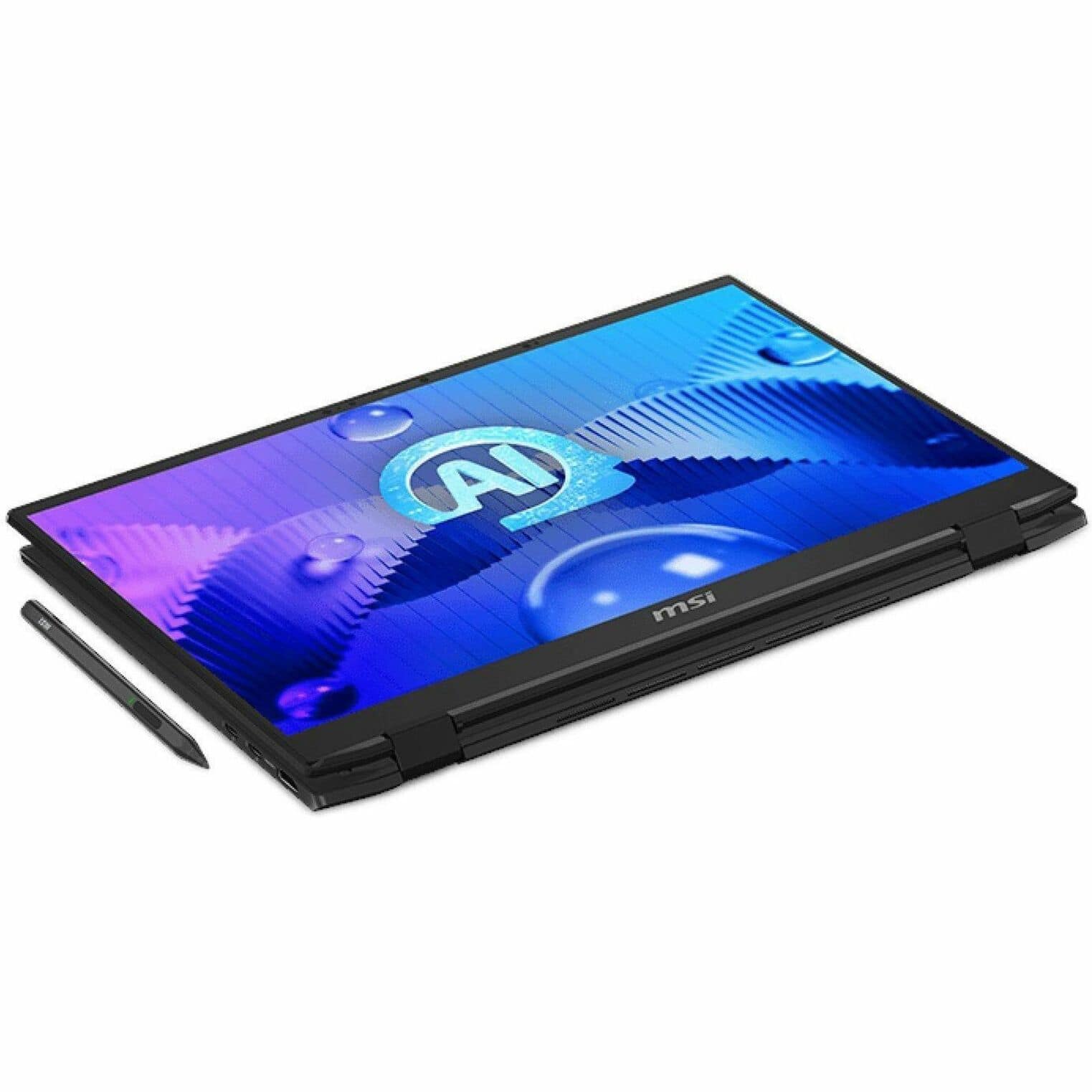 Alt View 18. MSI - Summit E16 AI Evo A1M 2-in-1 16" Touch Screen Laptop - Intel Core Ultra 7 with 32GB Memory - 1 TB SSD - Ink Black, Black.