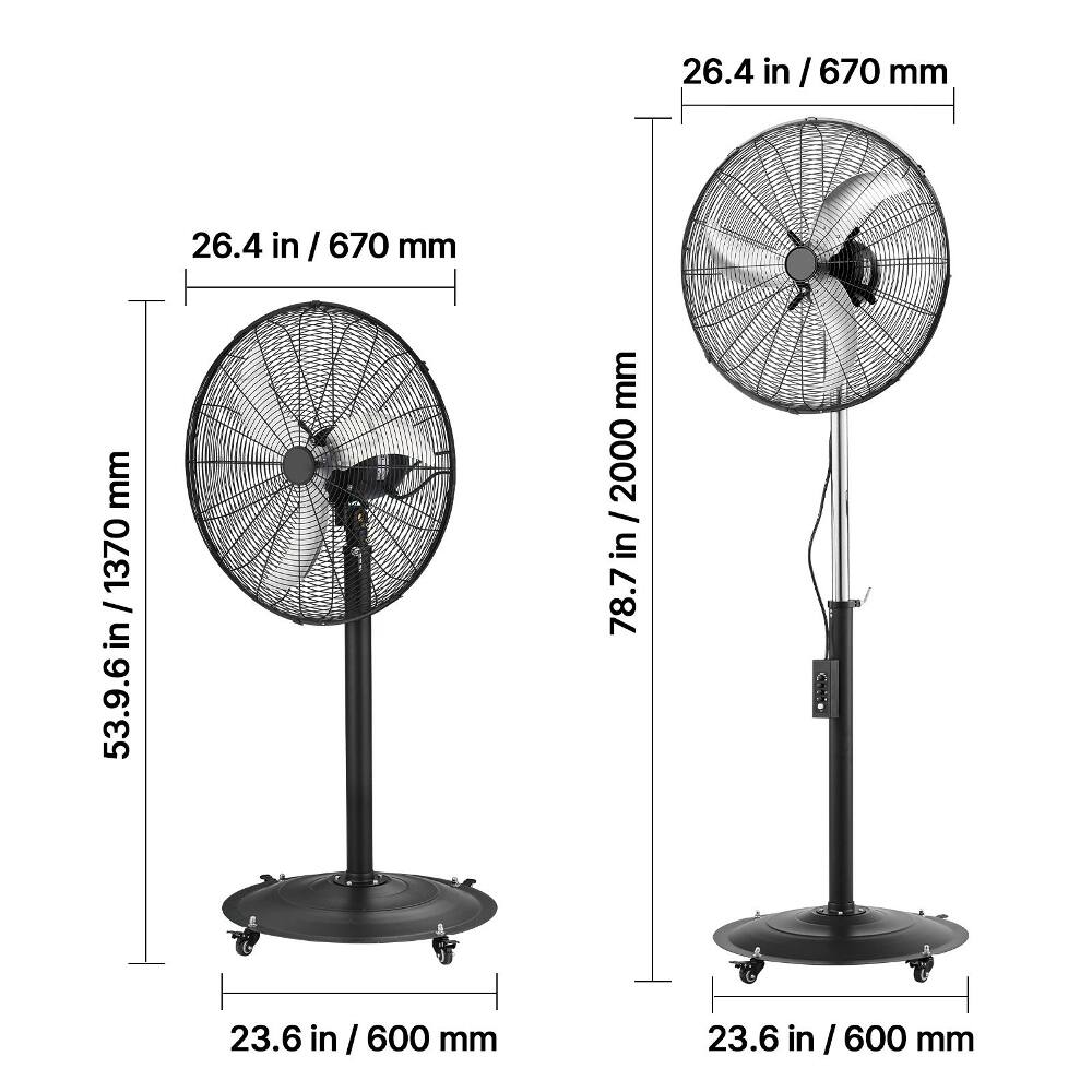 26.4 in / 670 mm  
53.9 in / 1370 mm  
78.7 in / 2000 mm  
23.6 in / 600 mm