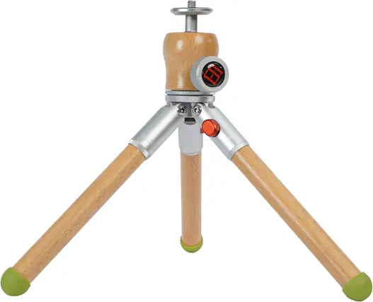 Front. iFootage - Professional Tabletop Tripod for DSLR Camera, Mobile Phone and Action Cameras, Handheld Mini Tripod Wood(Sliver) - Sliver.