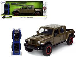 Jada - 2020 Jeep Gladiator Rubicon Pickup Truck with Extra Wheels "Just Trucks" Series 1/24 - Dark Green Metallic