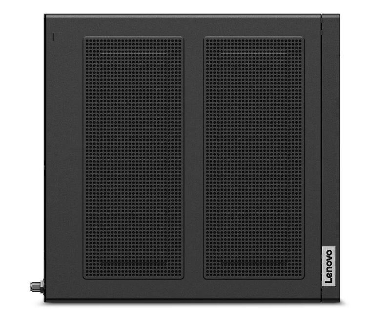 Alt View 4. Lenovo - Lenovo ThinkStation P3 Mini Desktop (Intel i7-14700, 32GB DDR5, 1TB PCIe SSD, NVIDIA T400, Win 11 Pro) - Black.