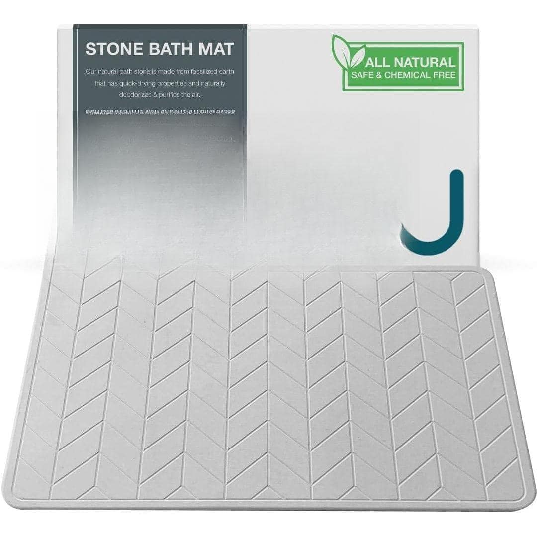 Paradigms Interiors - Diatomaceous Earth Bath Mat - Fast-drying Water-absorbent Stone Wide Inches Non-slip Mats For Bathroom Shower Floor Diat - Default
