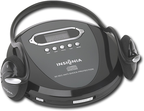 Best Buy: Insignia™ Portable CD Player Black/Charcoal NS-P4112