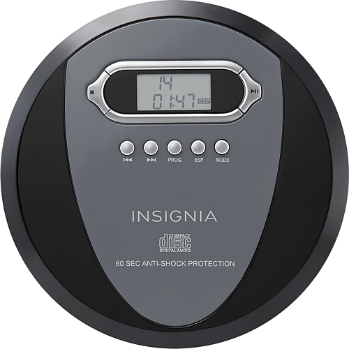 Insigniaâ„¢ - Portable CD Player - Black/Charcoal was $24.99 now $14.99 (40.0% off)