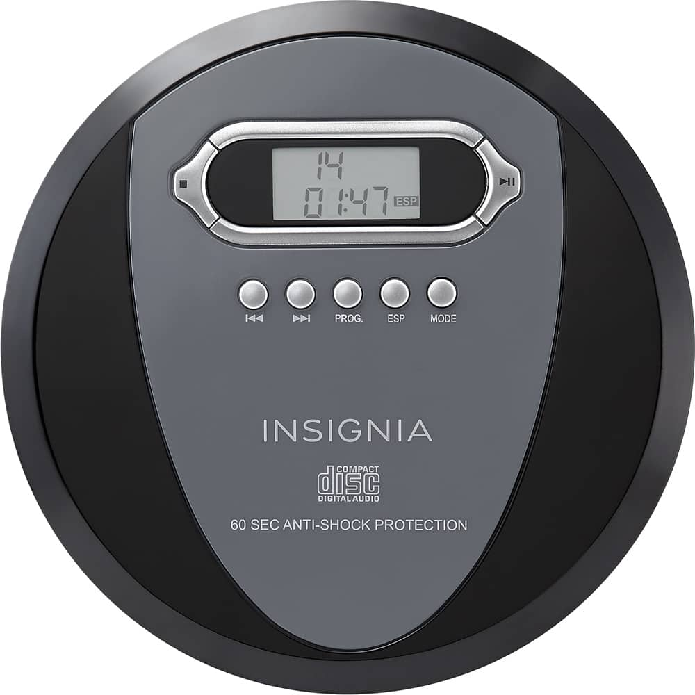 Best Buy Insignia™ Portable CD Player Black/Charcoal NSP4112