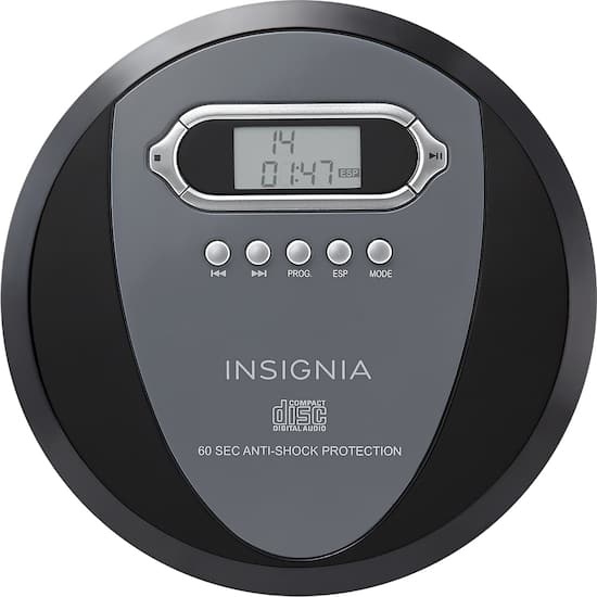 Insignia Portable Cd Player Black Charcoal Ns P4112 Best Buy