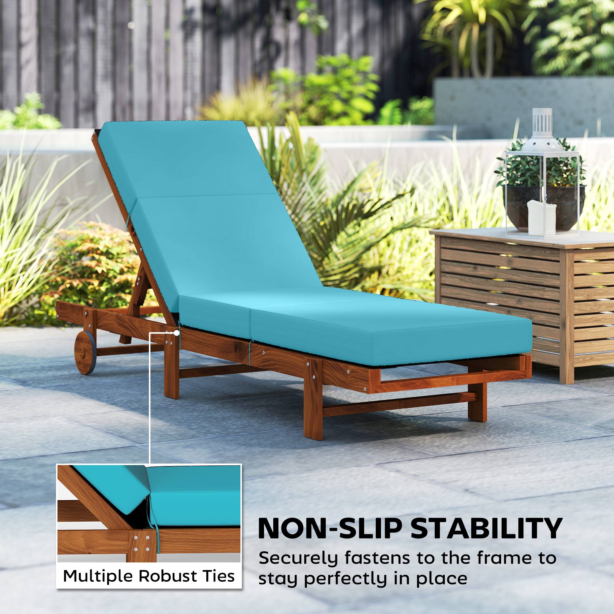NON-SLIP STABILITY  
Securely fastens to the frame to stay perfectly in place  
Multiple Robust Ties