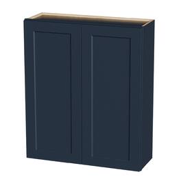 Boyel Living - Shaker Wall Cabinet with Double Door 36-in L x 12-in W x 42-in H for Kitchen Bathroom Laundry Garage - Navy Blue