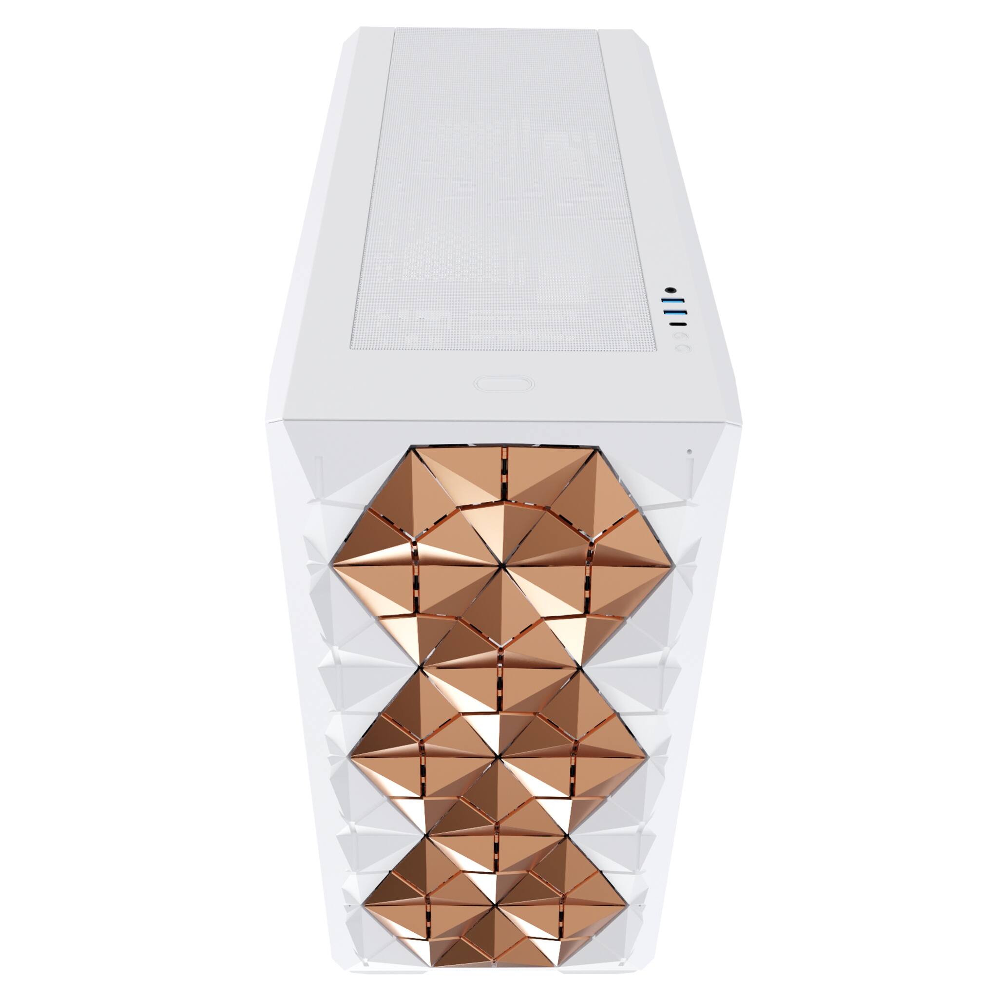 Alt View 2. CyberPowerPC - Kinetic ATX Mid-Tower Front Intelligent Venting PC Case - White.