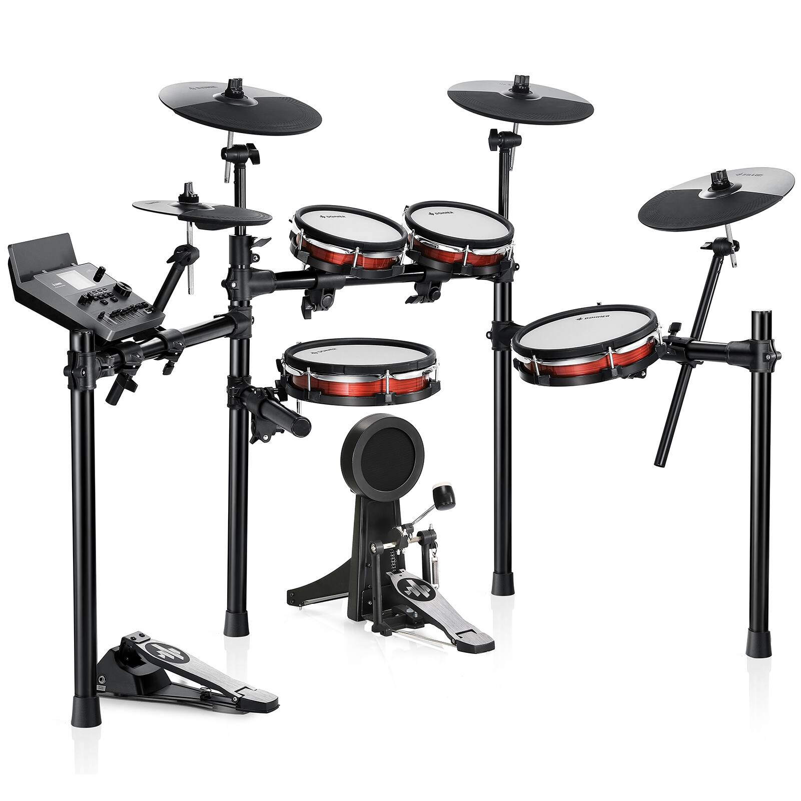 Left. Donner music - Donner DED-300X Electronic Drum Set - Black.